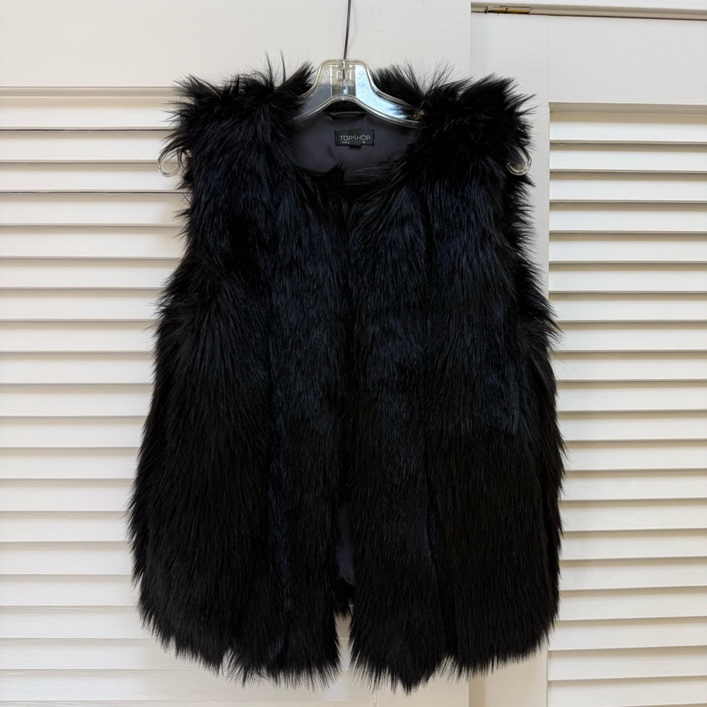 Topshop faux fur vest
